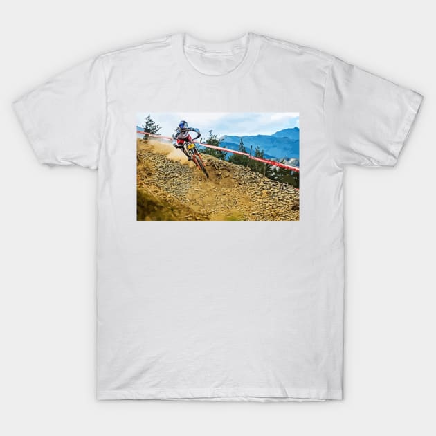 Rachel Atherton Painting T-Shirt by gktb